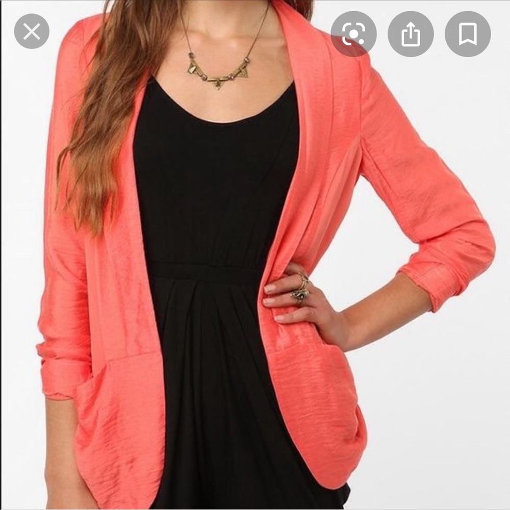 Urban Outfitters Silence and Noise Coral Blazer